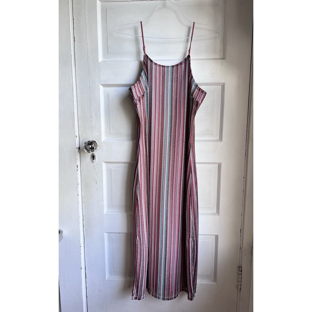 Sam Edelman Women's Midi Dress Multicolor Crochet Sz 6 Vacation Cruise Loose fit